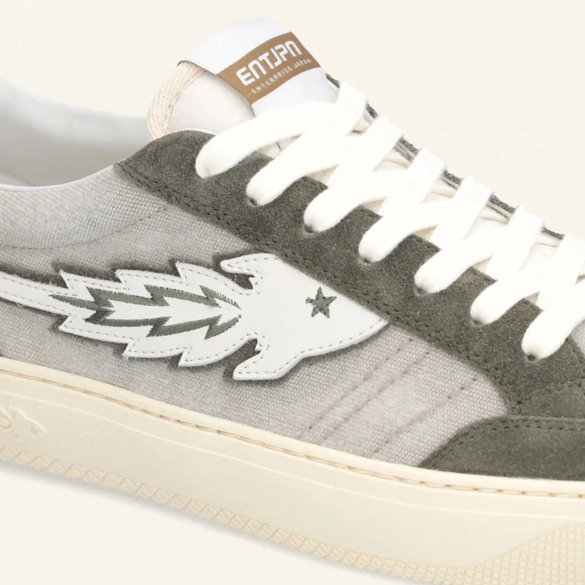 Enterprise Japan Jupiter Rocket Sneakers In Grey/Military Leather And Suede