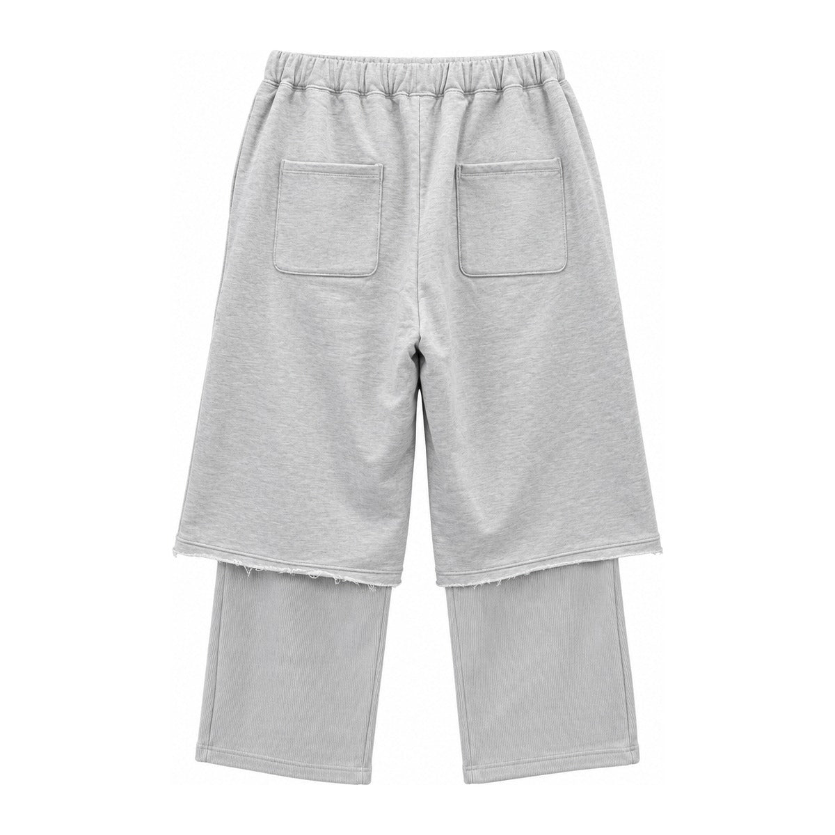 Discovered Layered Wide Trousers in Gray