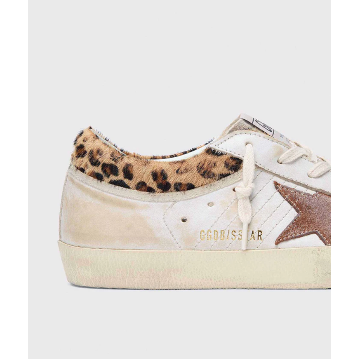Golden Goose  White Beige/Seedpearl/Beige Brown Leo/Brick Red Super-Star Sneakers