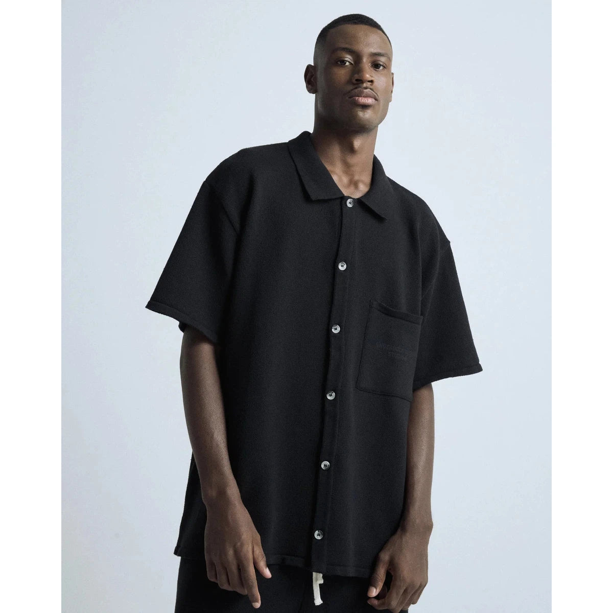 Undergold Studio Knit Short Sleeve Shirt Black