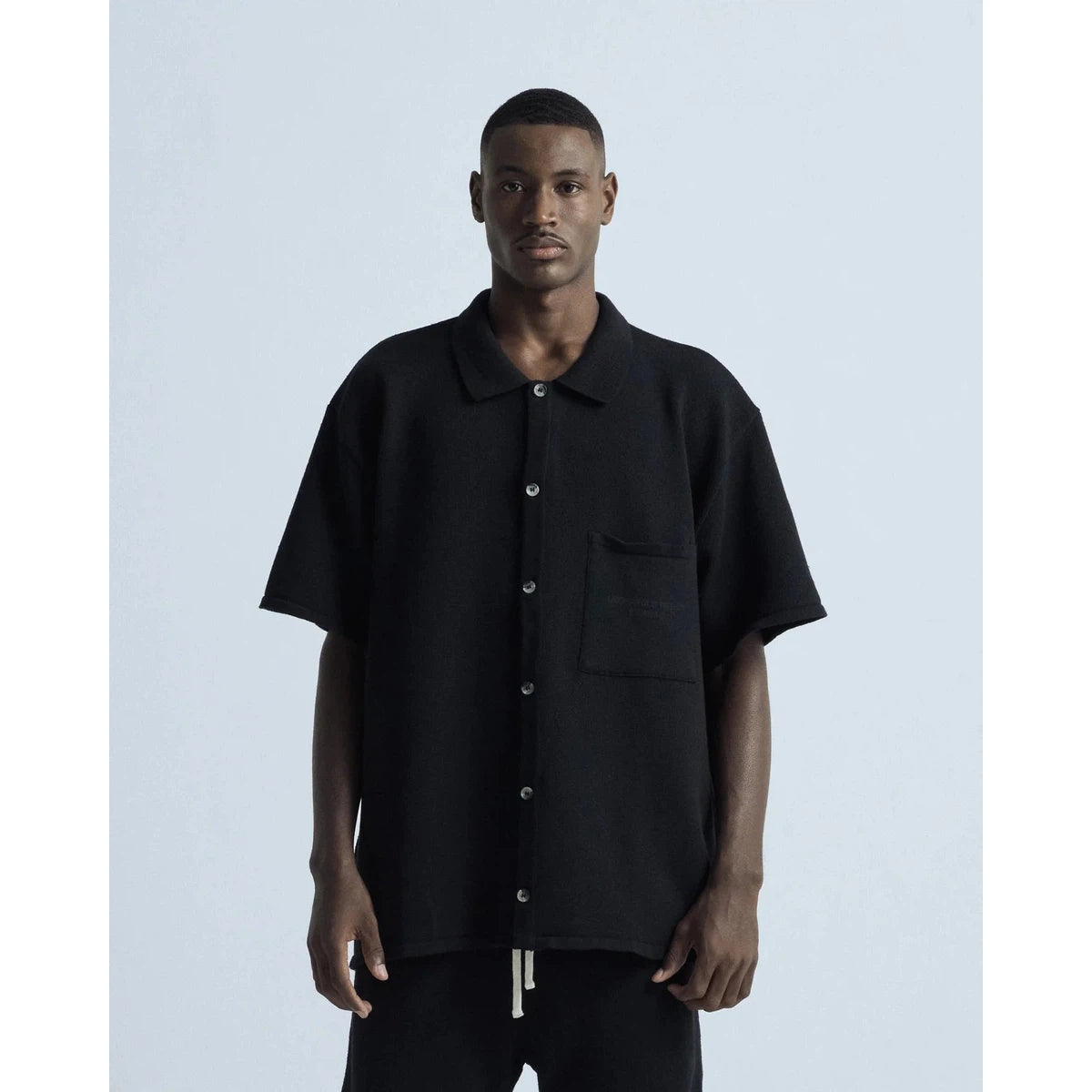 Undergold Studio Knit Short Sleeve Shirt Black