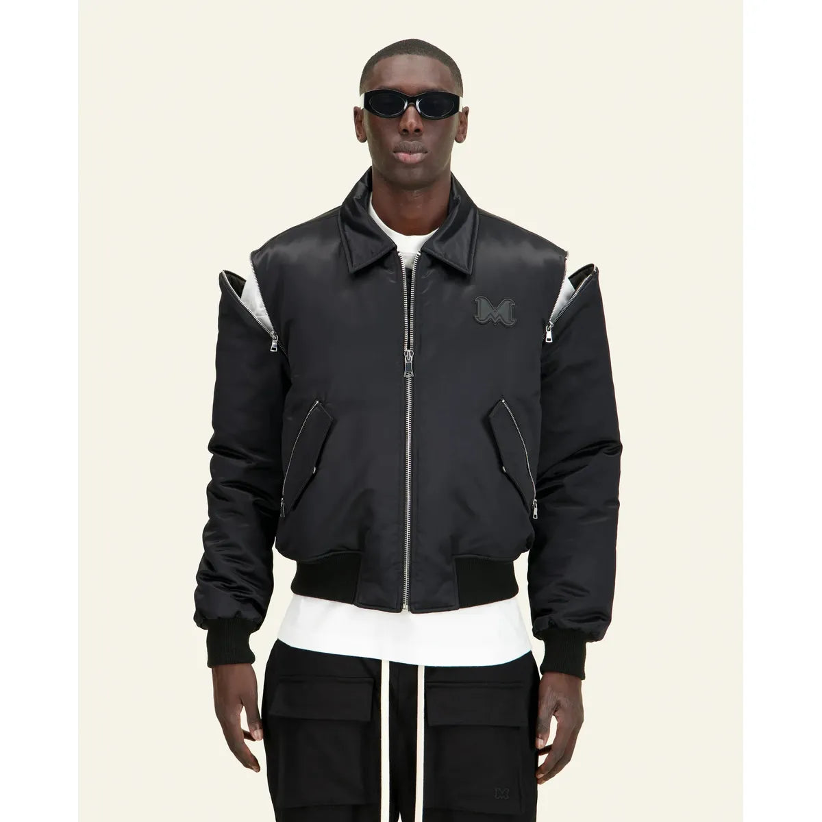 Mouty Black Zipper Bomber