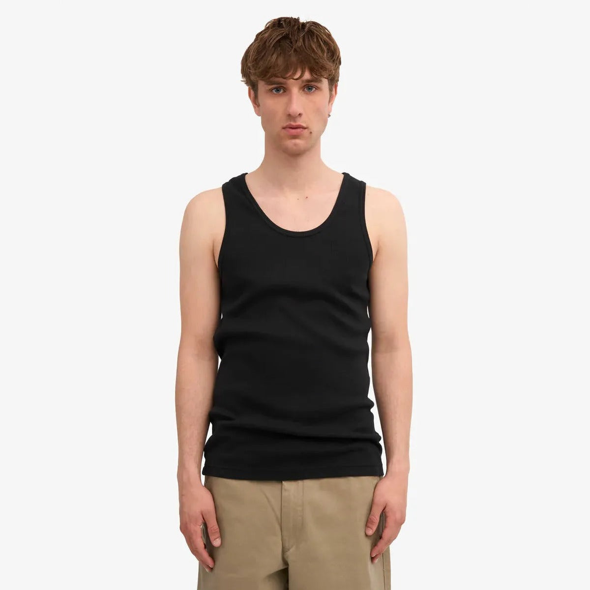 Colorful Standard Organic Rib Tank Top in Deep Black