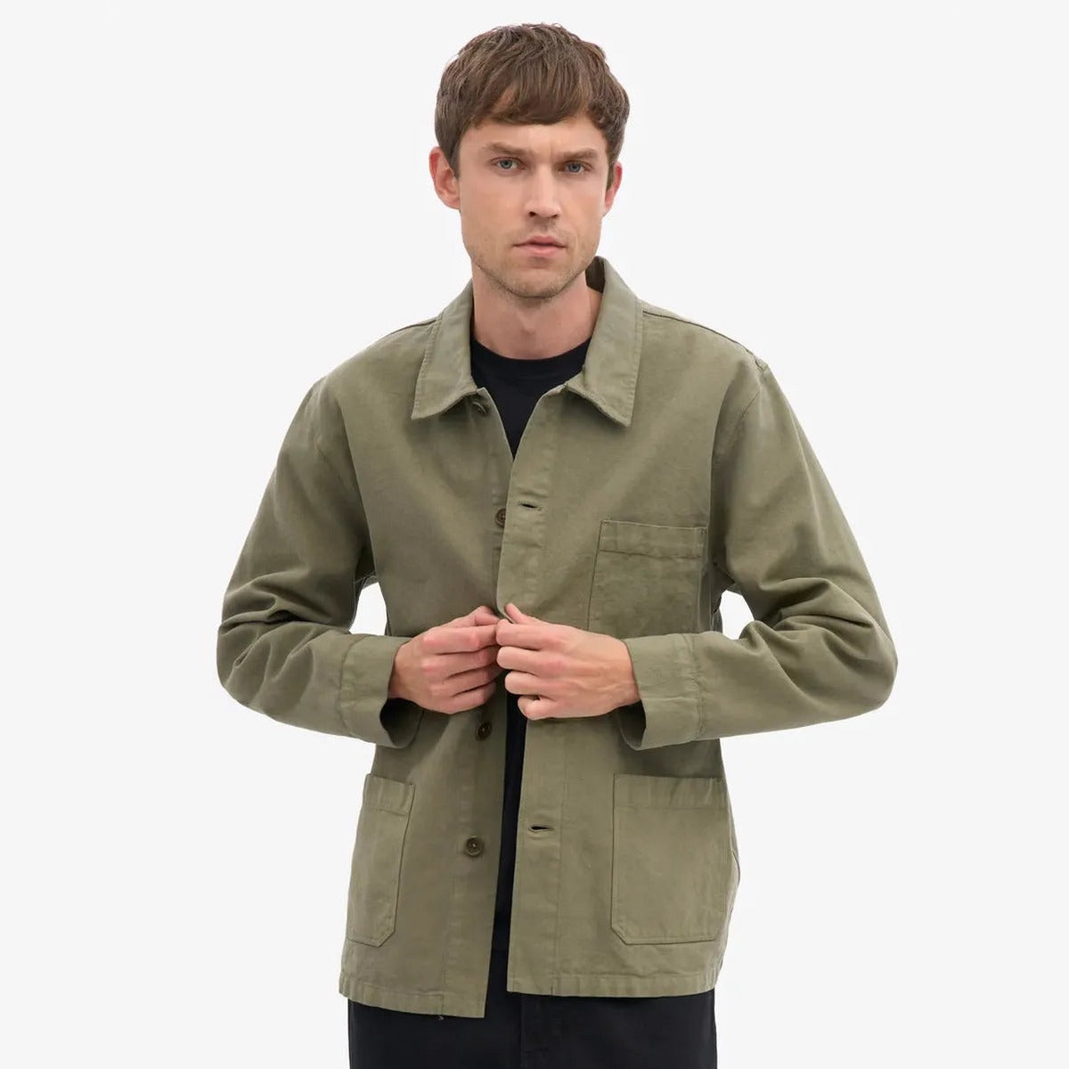 Colorful Standard Organic Workwear Jacket in Dusty Olive