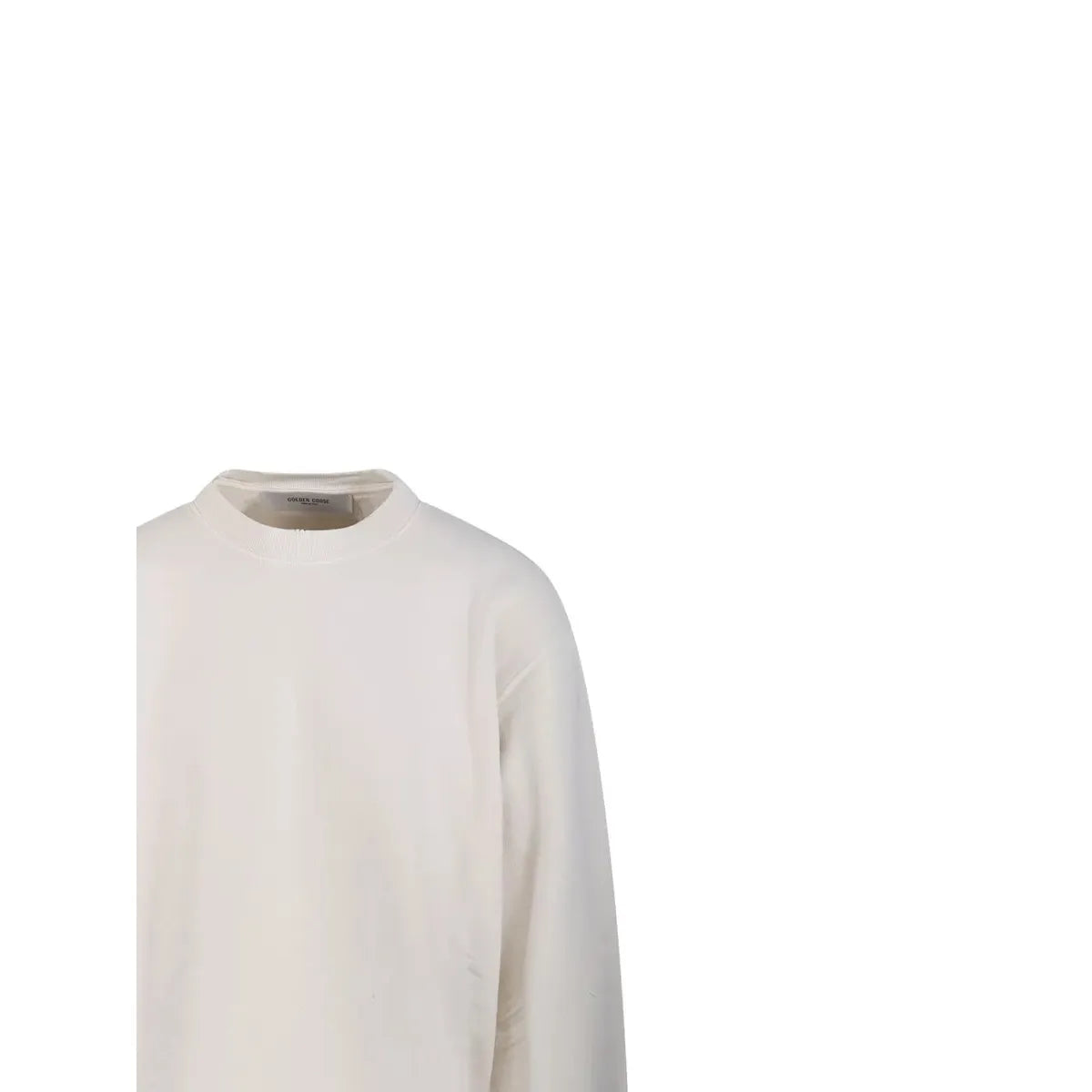 Golden Goose Cotton Jersey Sweatshirt with reverse Logo in Beige