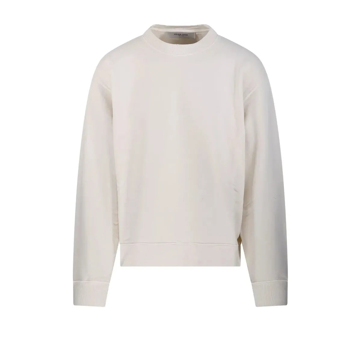 Golden Goose Cotton Jersey Sweatshirt with reverse Logo in Beige