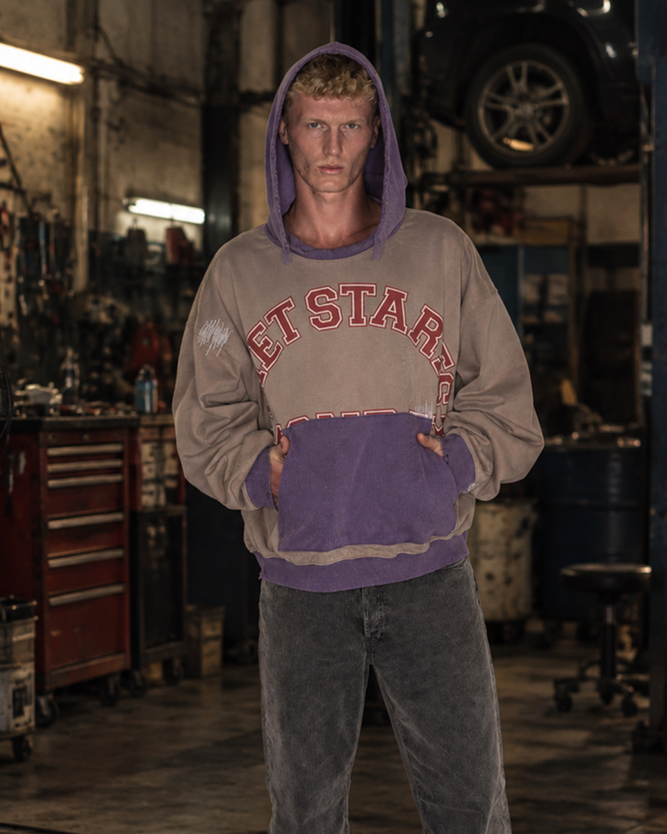 Diet Starts Monday Collegiate Overlap Hoodie – Mr.Something campaign