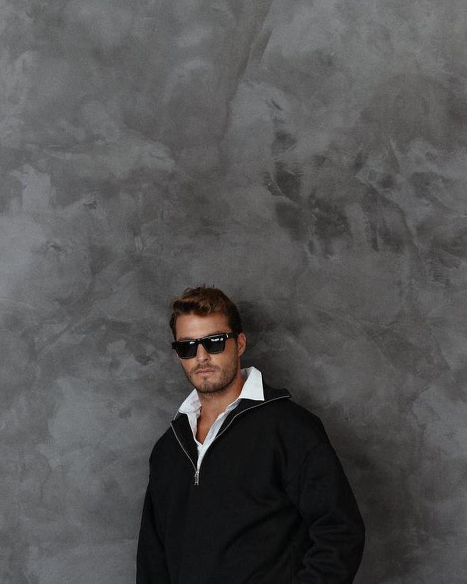 Drykorn Kailep Black Half Zip Sweatshirt – Mr.Something campaign
