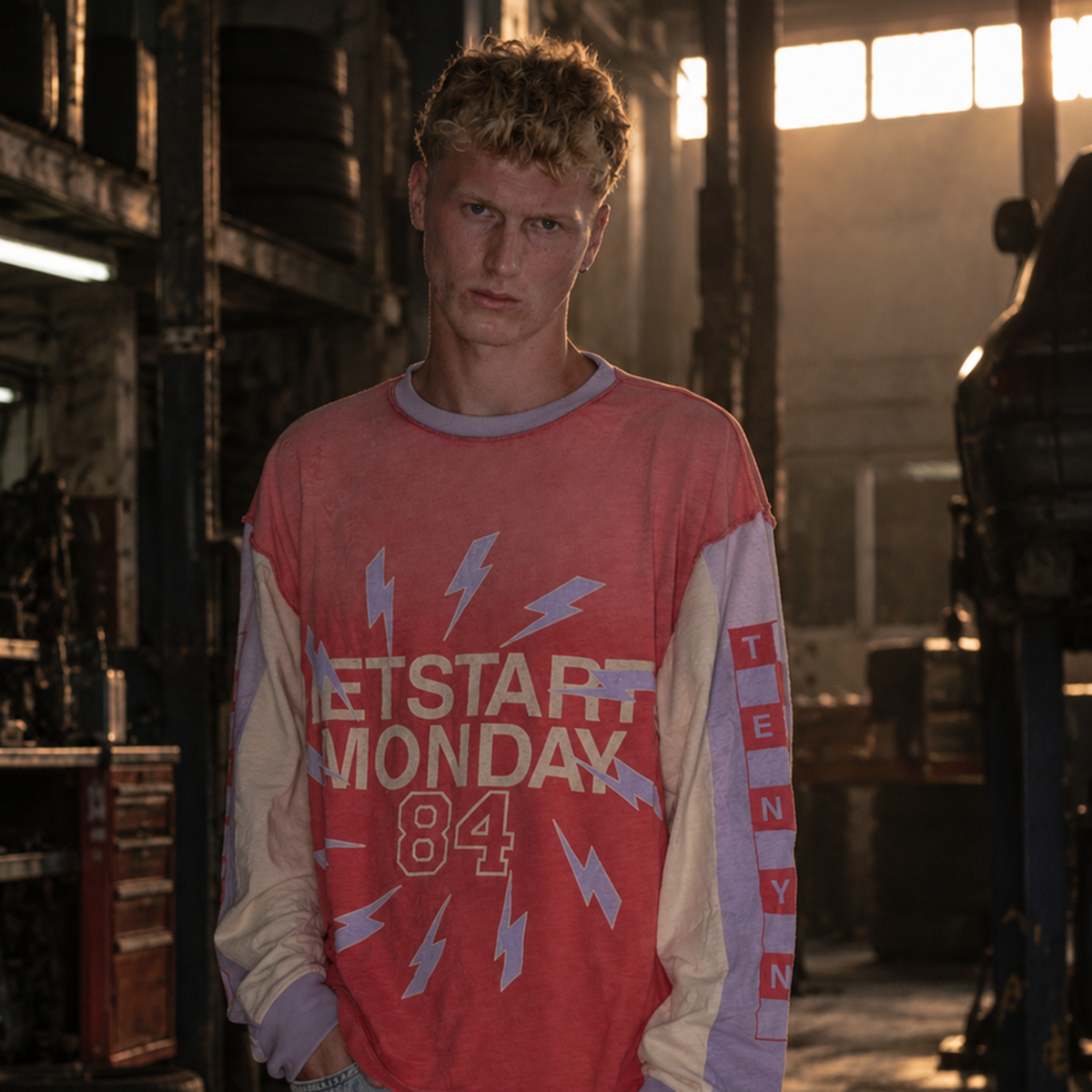 Diet Starts Monday Bolt Panel Long Sleeve – Mr.Something campaign