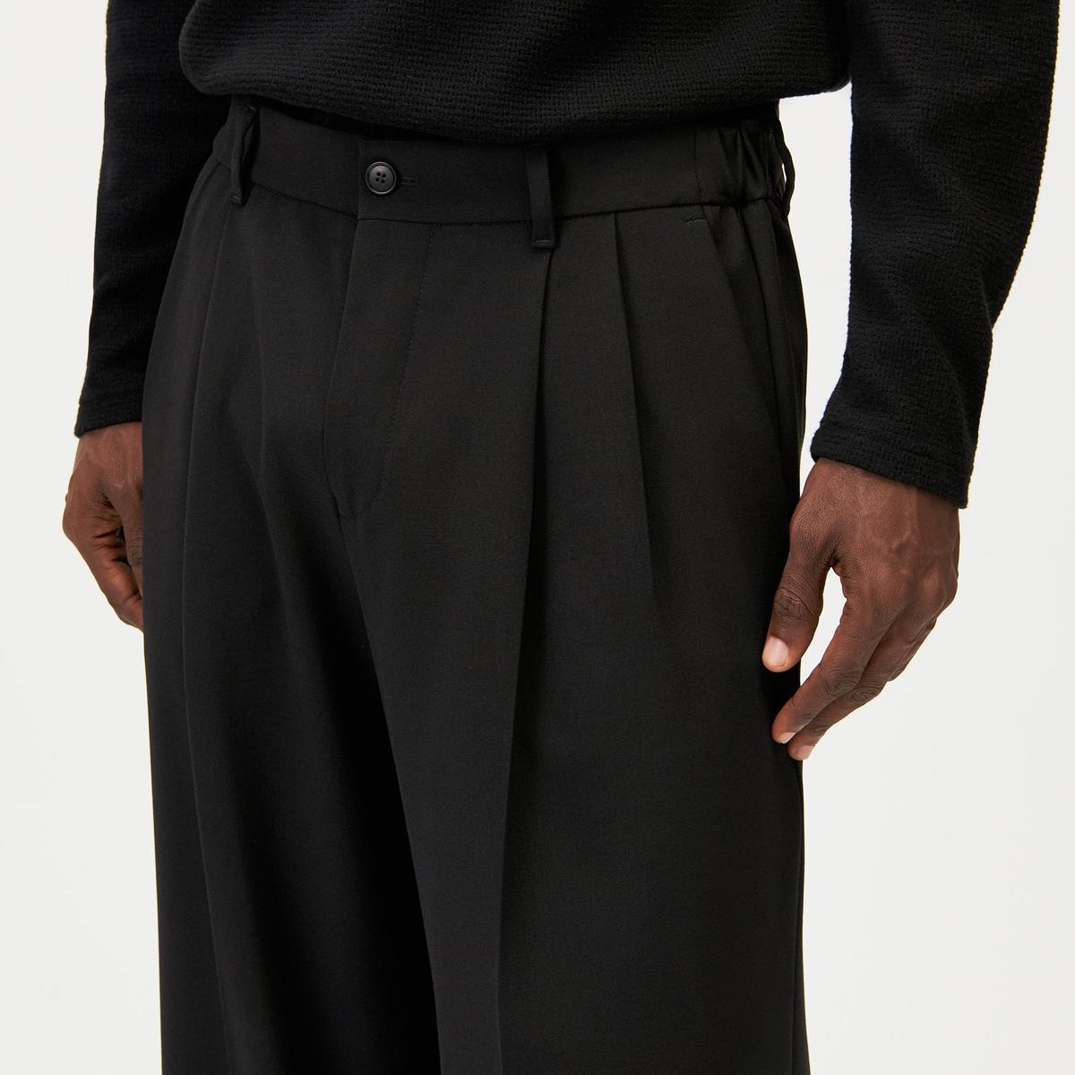 Drykorn Leek Black Wide Trousers – detail
