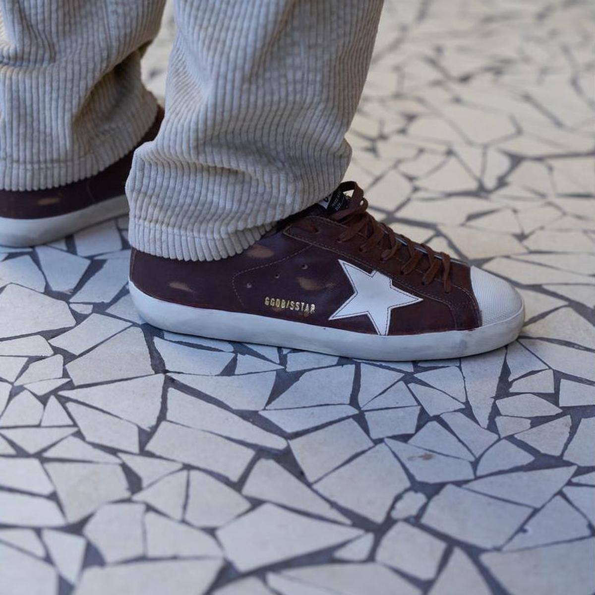 Golden Goose Super-Star Dark Red and Buttercream Sneakers – Mr.Something campaign