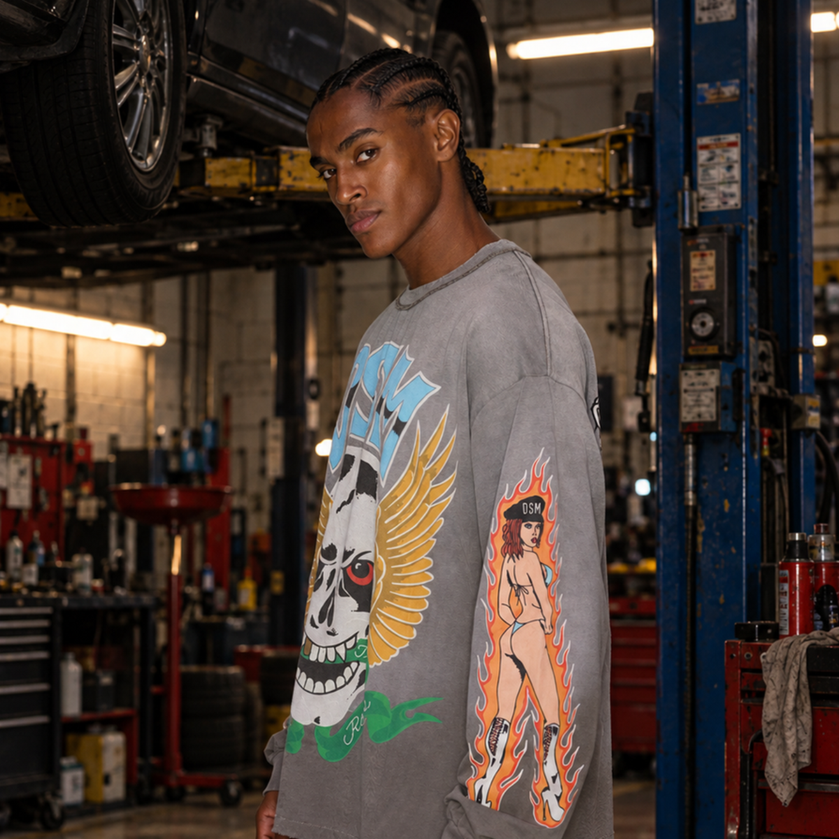 Diet Starts Monday Thunder Long Sleeve Vintage Black – Mr.Something campaign