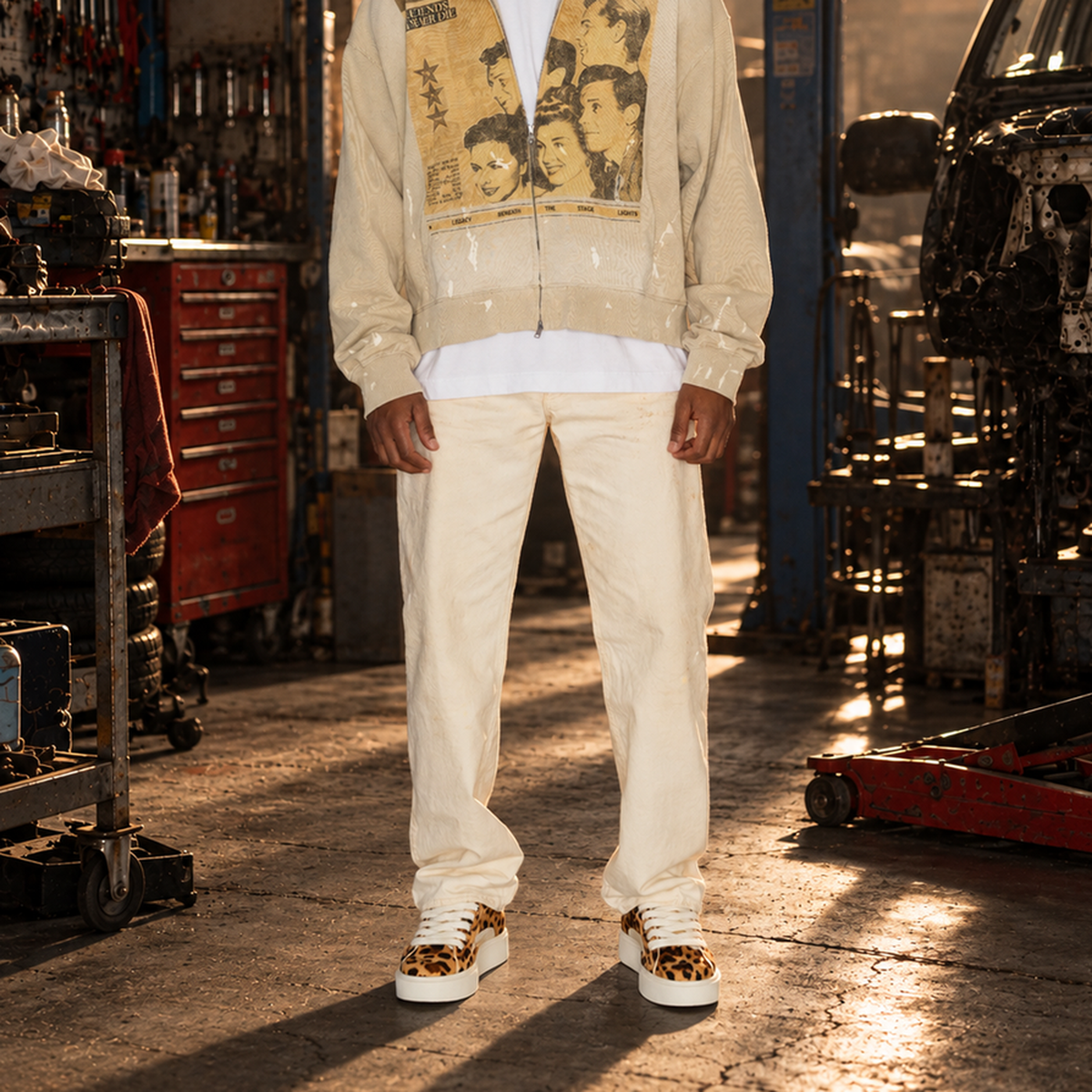 Haikure Achilles Pollock White Trousers – Mr.Something campaign