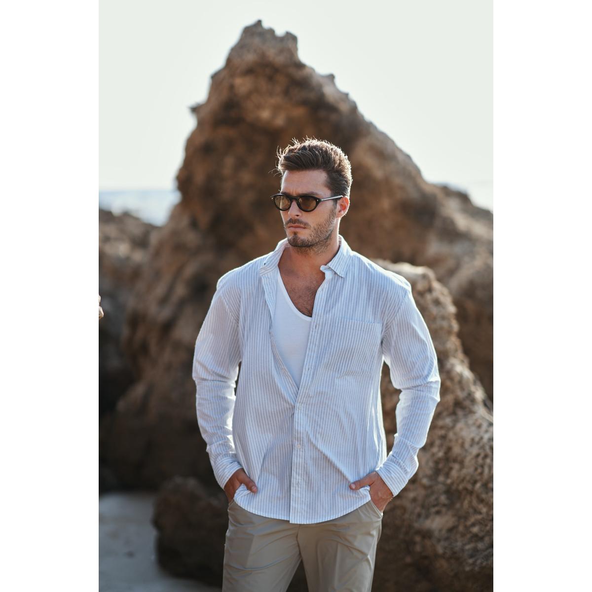 NOBL Oakley Stripe Long Sleeve Shirt – Mr.something campaign