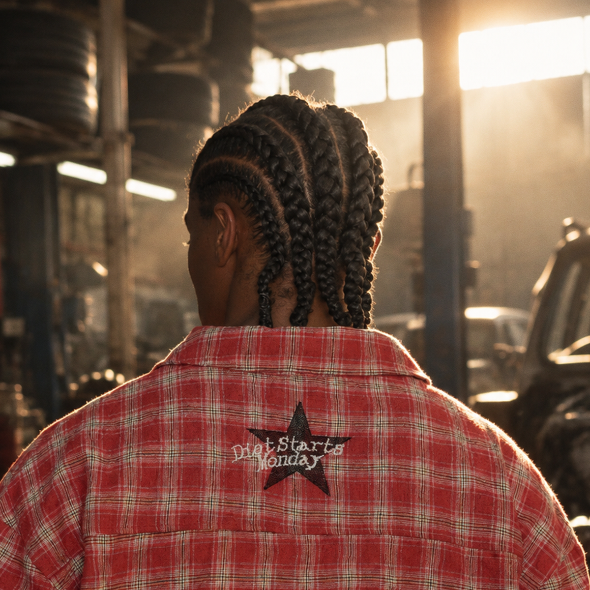Diet Starts Monday Crinkled Flannel Red/White – Mr.Something campaign