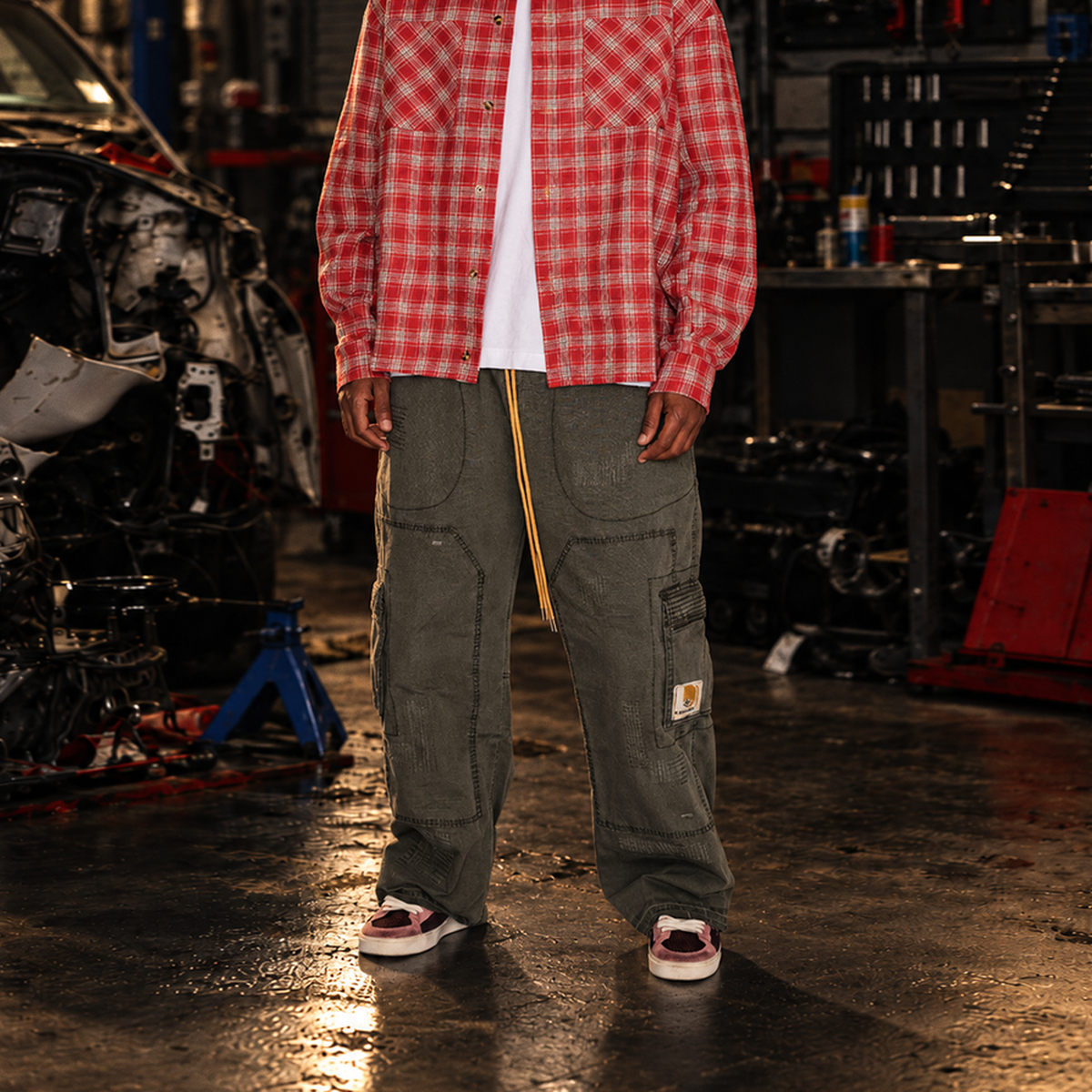 Diet Starts Monday Repair Cargo Pants Olive – Mr.Something campaign