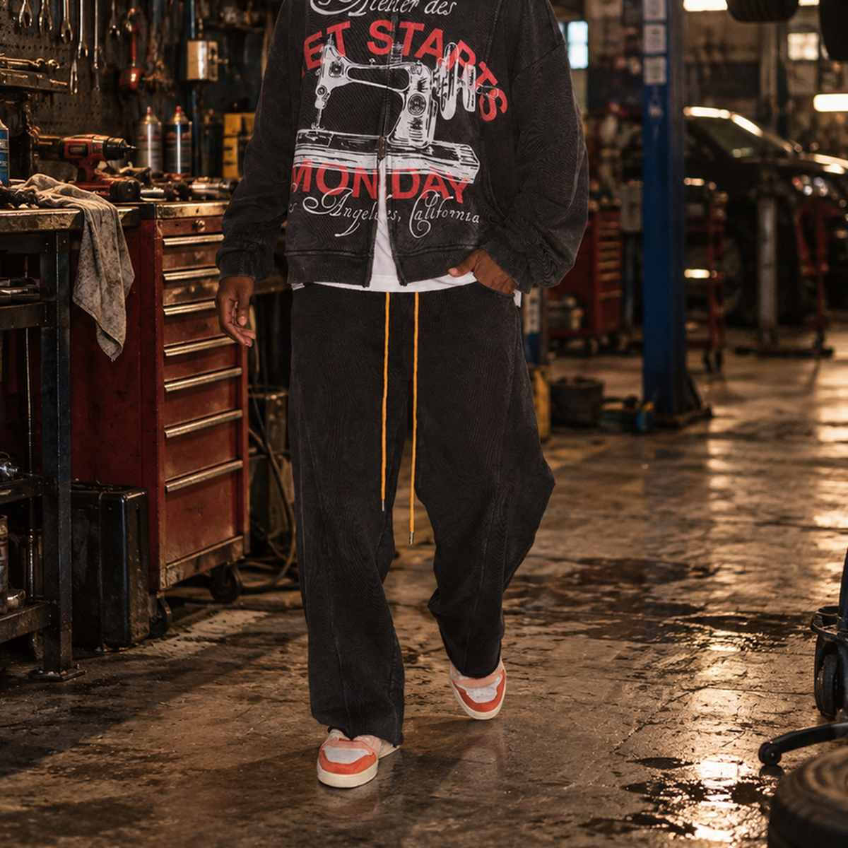Diet Starts Monday Work Pants Vintage Black – Mr.Something campaign