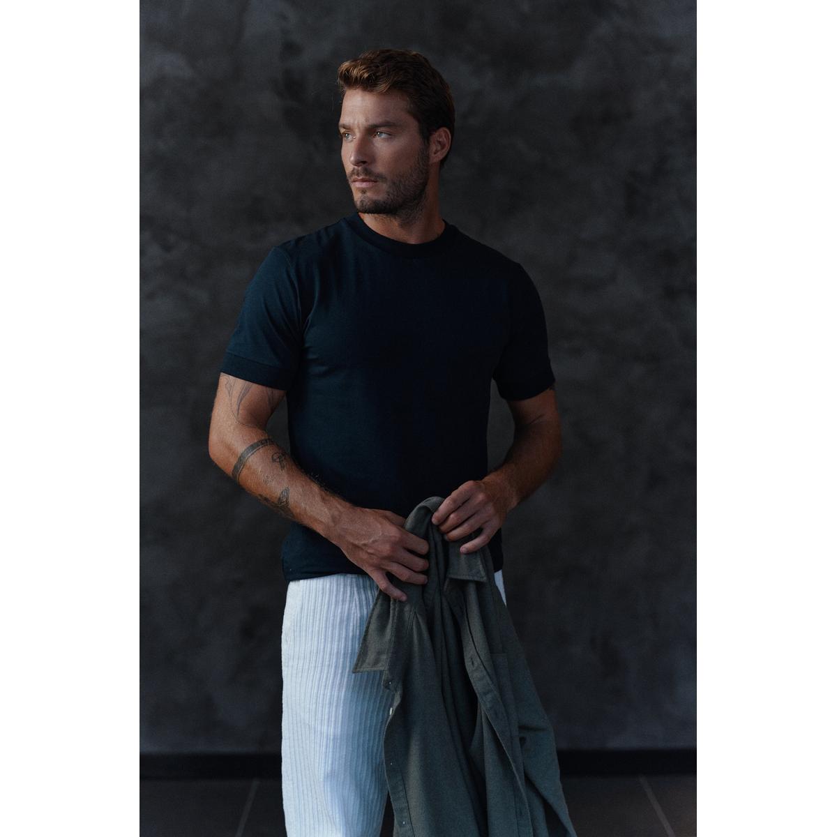 Drykorn Anton Navy Fitted T-Shirt – Mr.something campaign