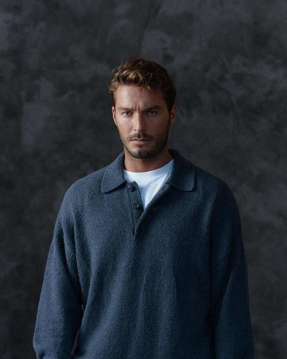 Drykorn Bekket Blue Knitted Polo Shirt – Mr.Something campaign