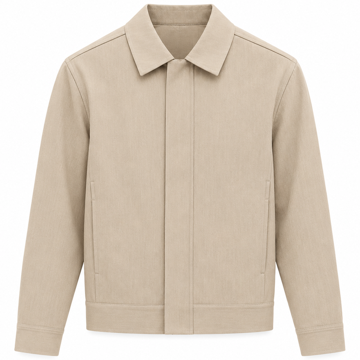 NOBL Danyal Collared Linen Jacket Beige