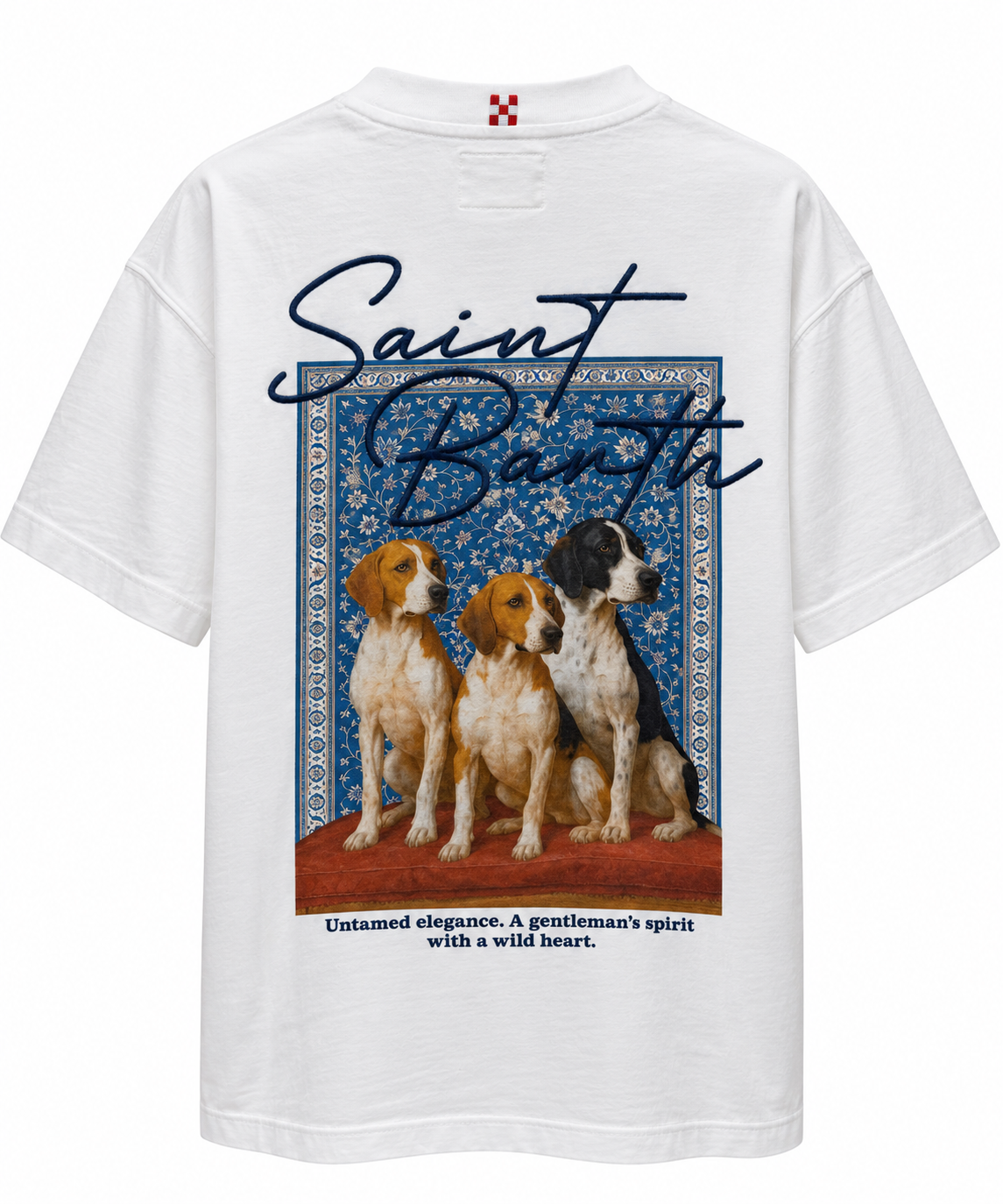 MC2 Saint Barth Delmar Embroidered T-Shirt in Gentleman Dogs