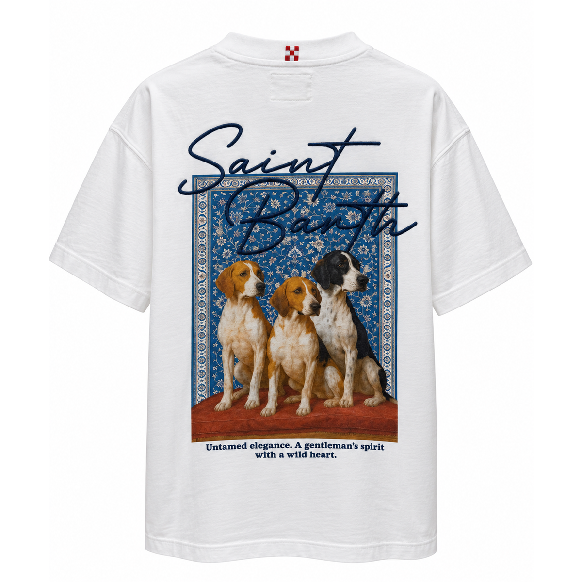 MC2 Saint Barth Delmar Embroidered T-Shirt in Gentleman Dogs