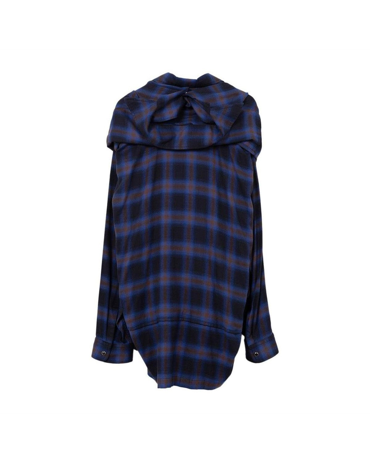 Maison Mihara Yasuhiro Sleeve Layered Check Shirt