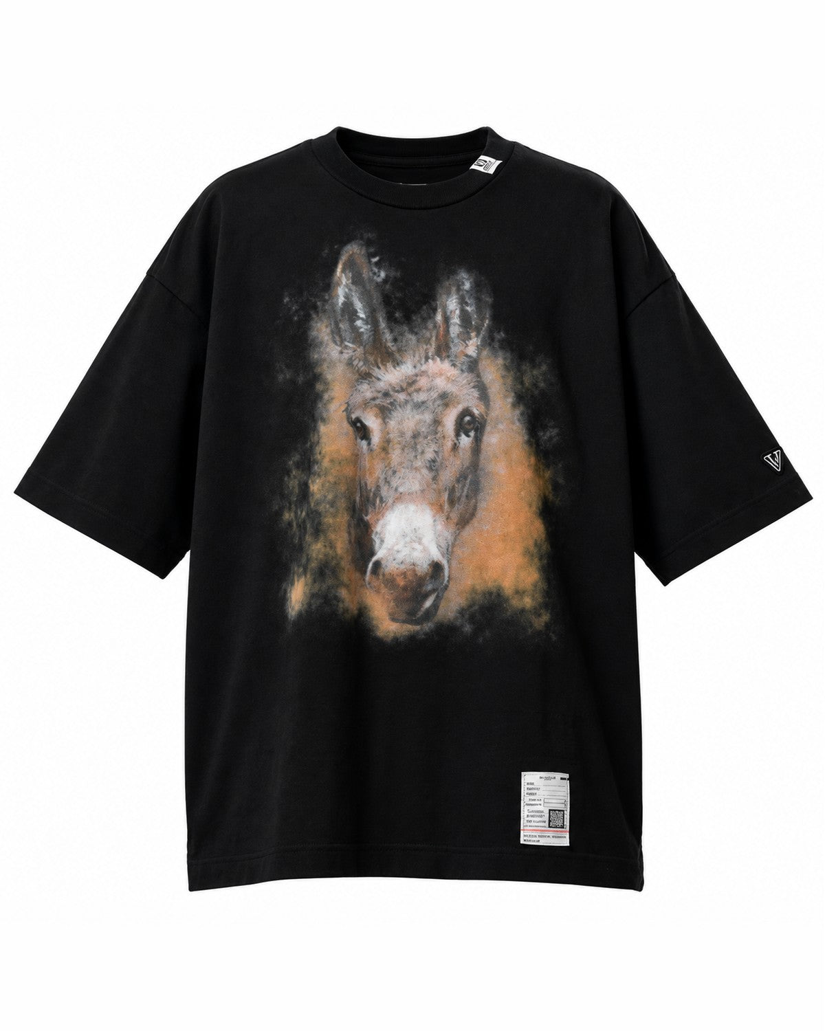 Maison Mihara Yasuhiro Horse Print T-Shirt in Black