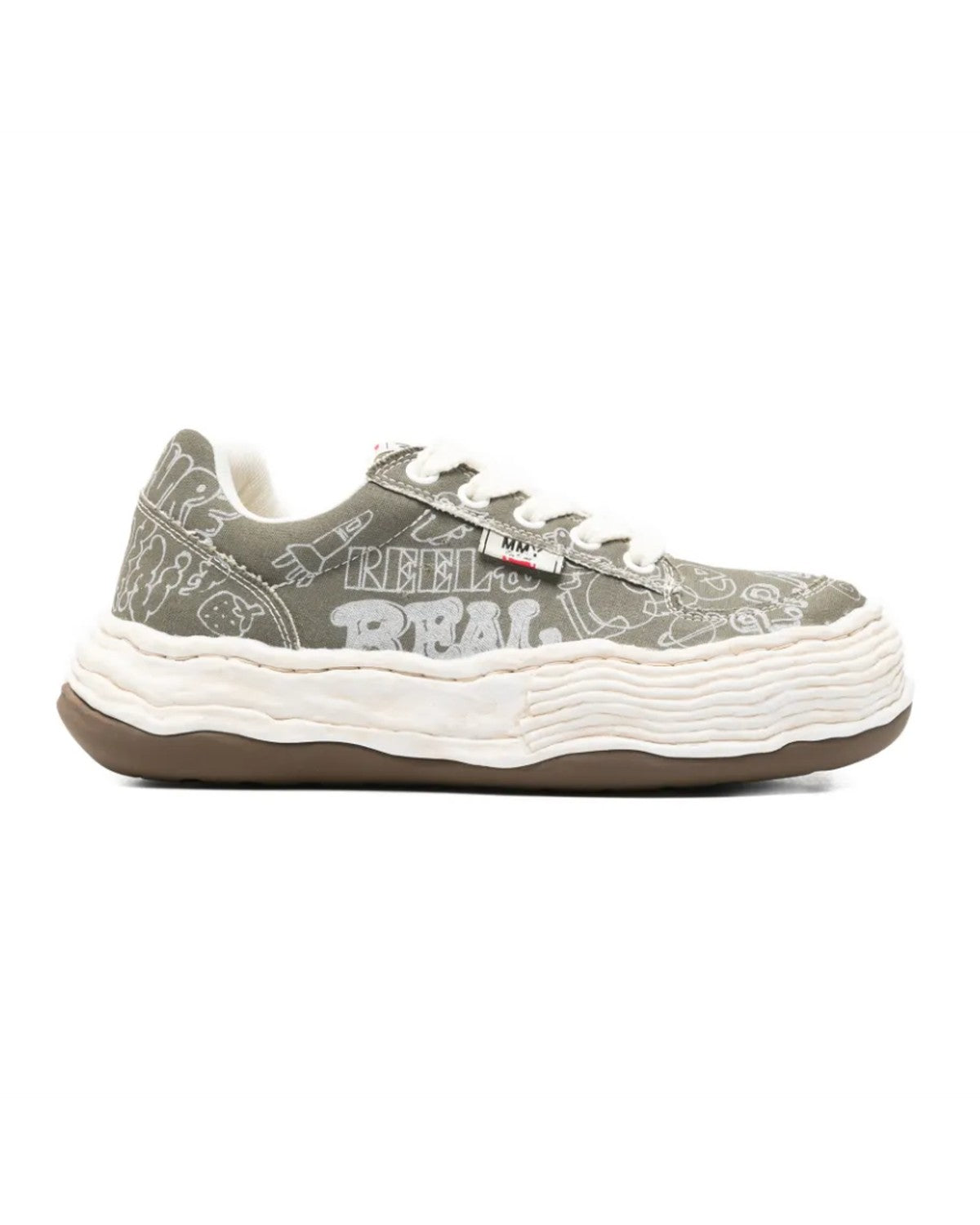 Maison Mihara Yasuhiro Oliver Graffiti Sneakers in Green
