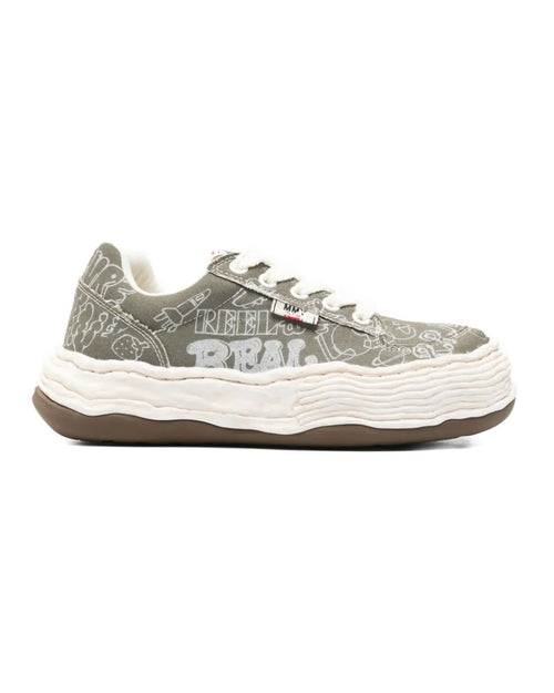 Maison Mihara Yasuhiro Oliver Graffiti Sneakers in Green