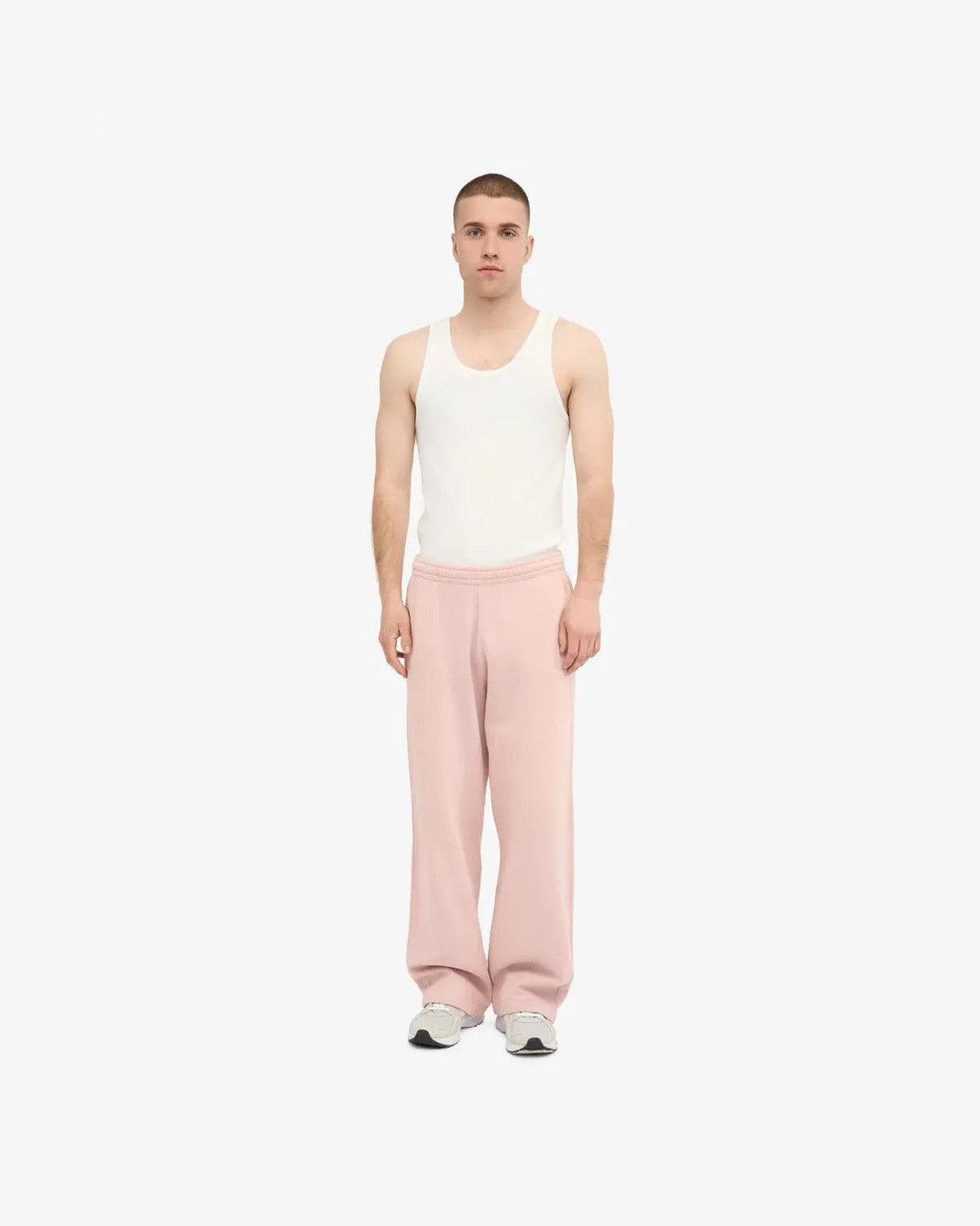 Colorful Standard Organic Straight Leg Sweatpants in Faded Pink