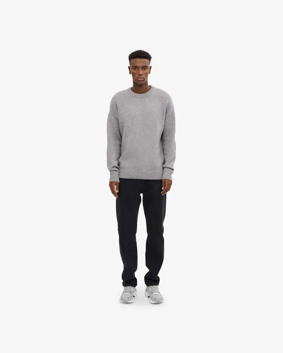 Colorful Standard Oversized Merino Wool Crew in Heather Grey