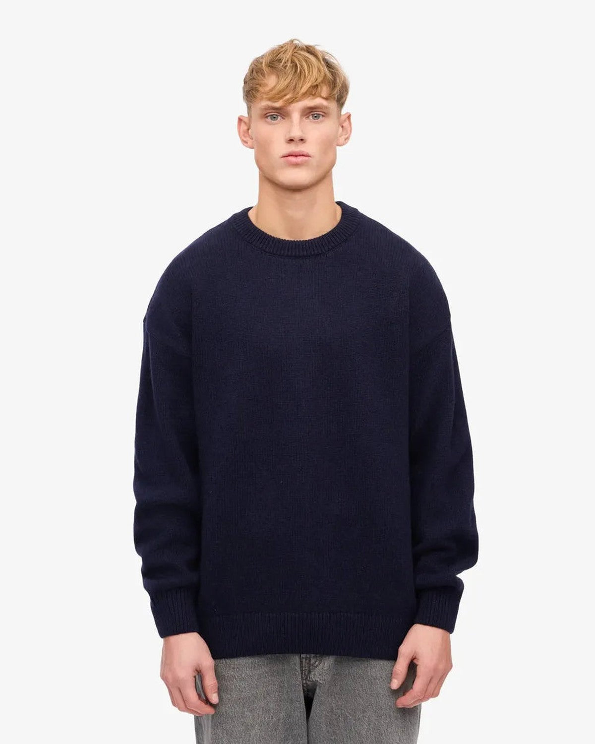 Colorful Standard Oversized Merino Wool Crew in Navy Blue