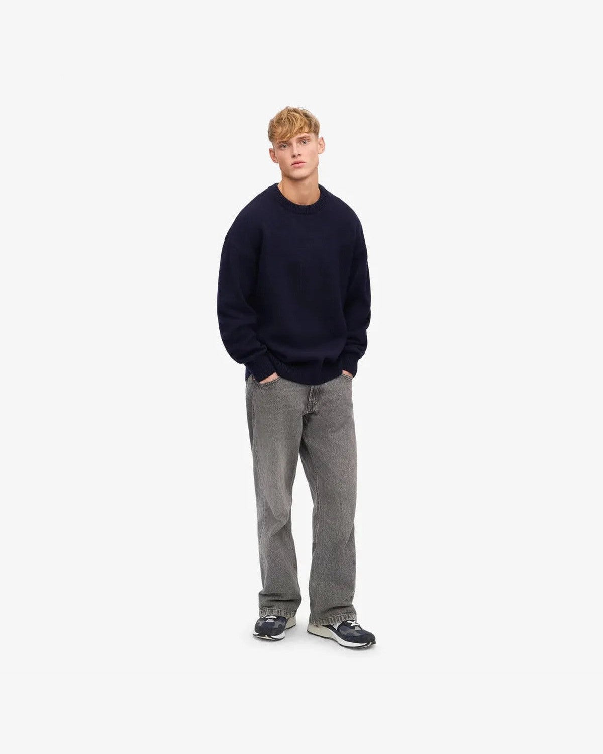 Colorful Standard Oversized Merino Wool Crew in Navy Blue