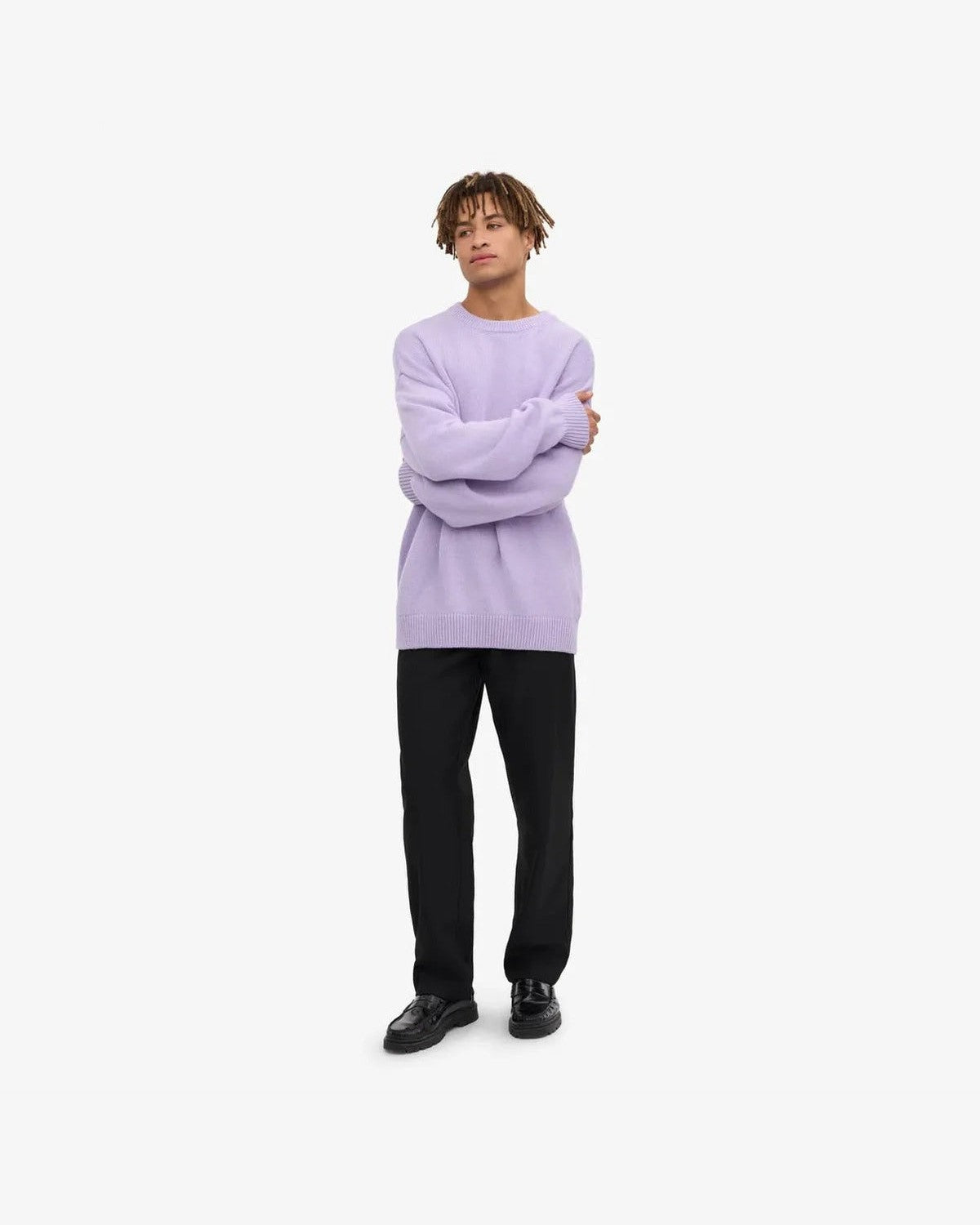 Colorful Standard Oversized Merino Wool Crew in Soft Lavender