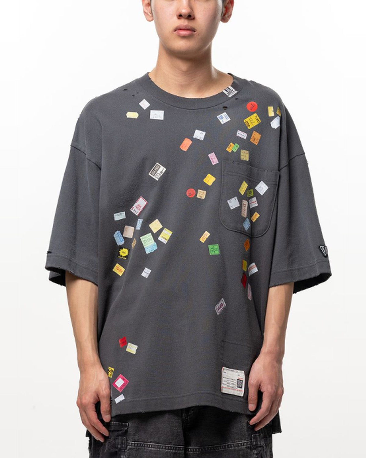 Maison Mihara Yasuhiro Price Tag T-Shirt in Black