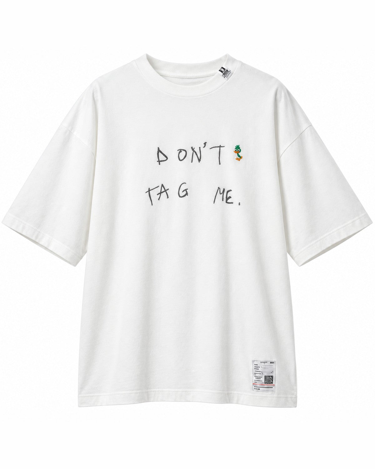 Maison Mihara Yasuhiro Don't Tag Me T-Shirt in White