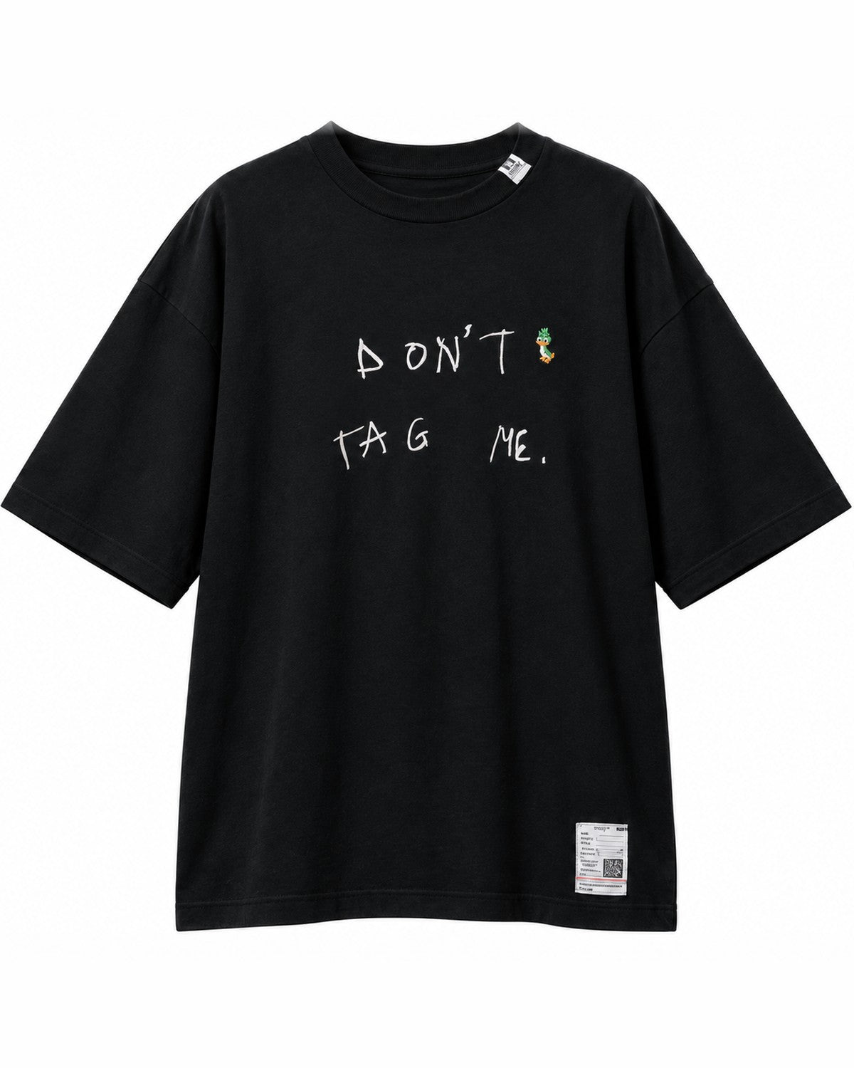 Maison Mihara Yasuhiro Don't Tag Me T-Shirt in Black