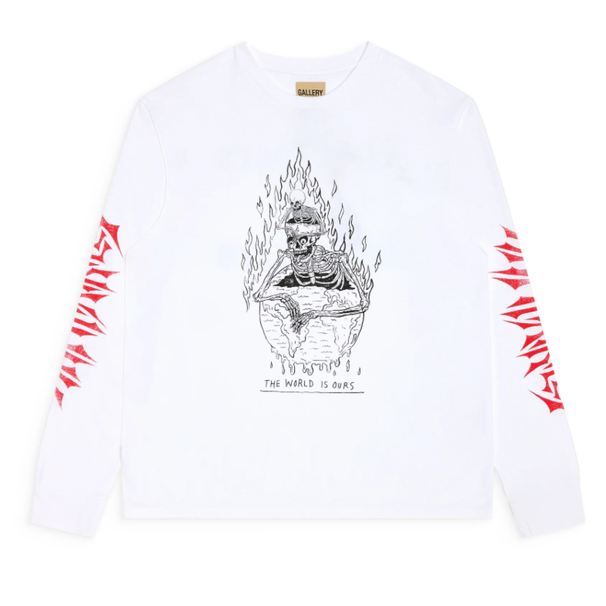 Gallery Dept. The world is Ours Relaxed-fit Long Sleeve Tee in Clean White