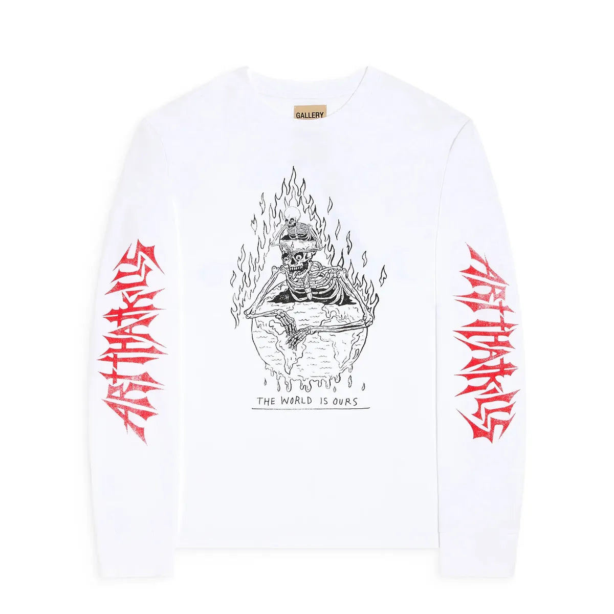 Gallery Dept. The world is Ours Relaxed-fit Long Sleeve Tee in Clean White