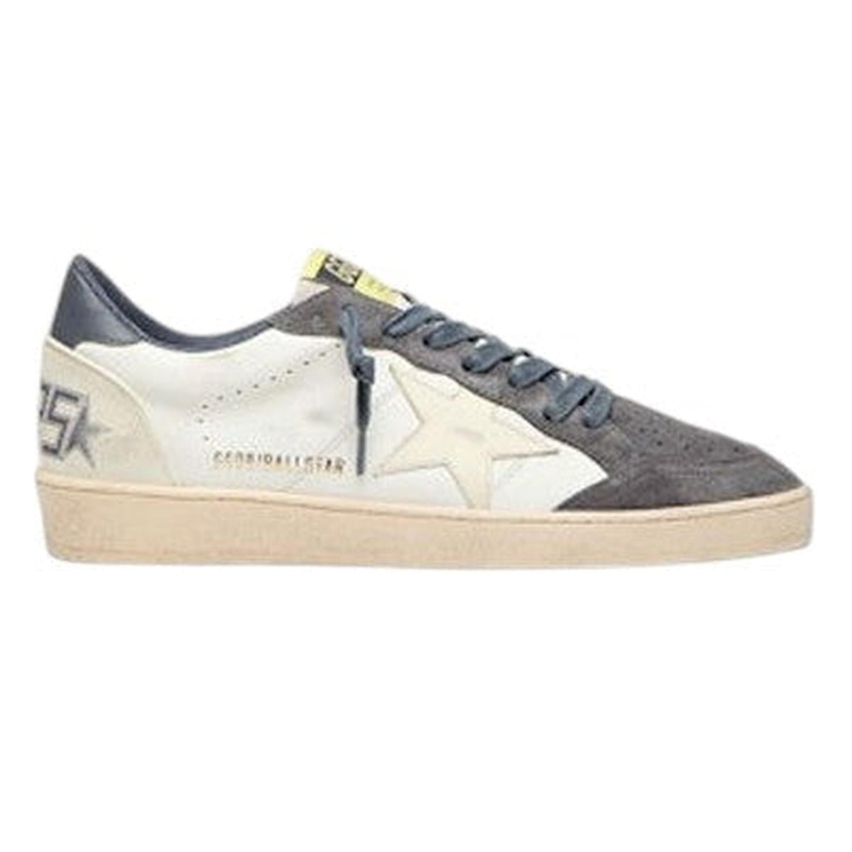 Golden Goose White/Beige/Blue Ballstar Sneakers
