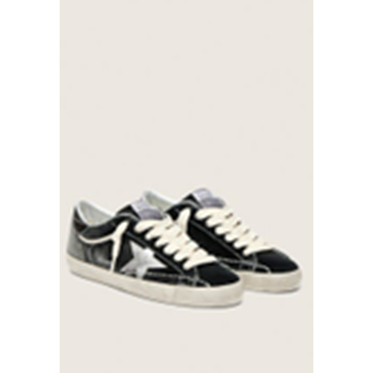 Golden Goose Dark Grey/Silver Super-Star Sneakers