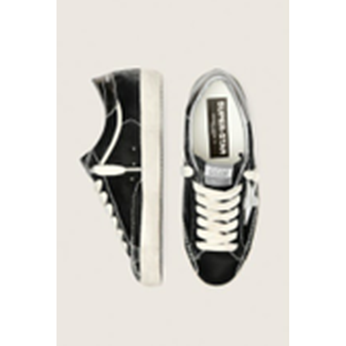 Golden Goose Dark Grey/Silver Super-Star Sneakers