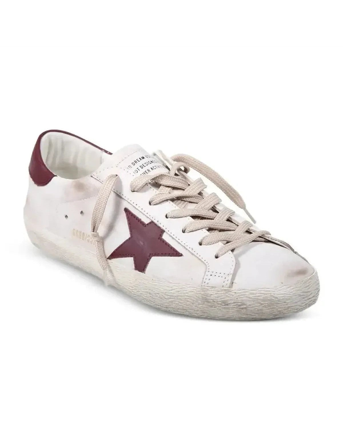 Golden Goose Super-Star Sneakers in White and Red