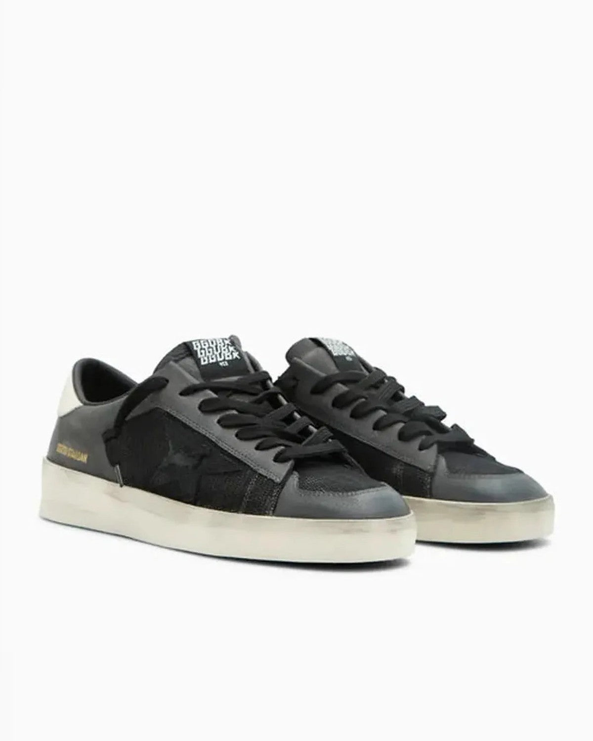 Golden Goose Stardan Sneakers in Dark Grey and Cream
