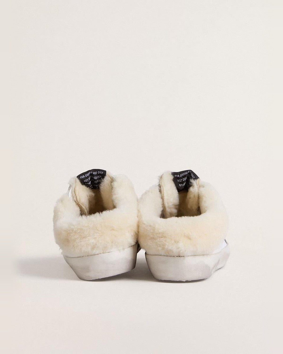 Golden Goose Super-Star Sabot in White, Silver and Beige