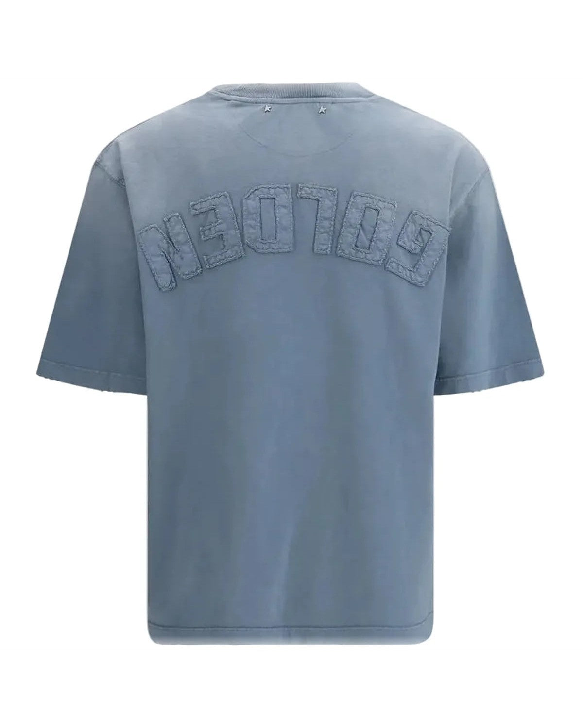 Golden Goose Logo Patch T-Shirt in Windward Blue