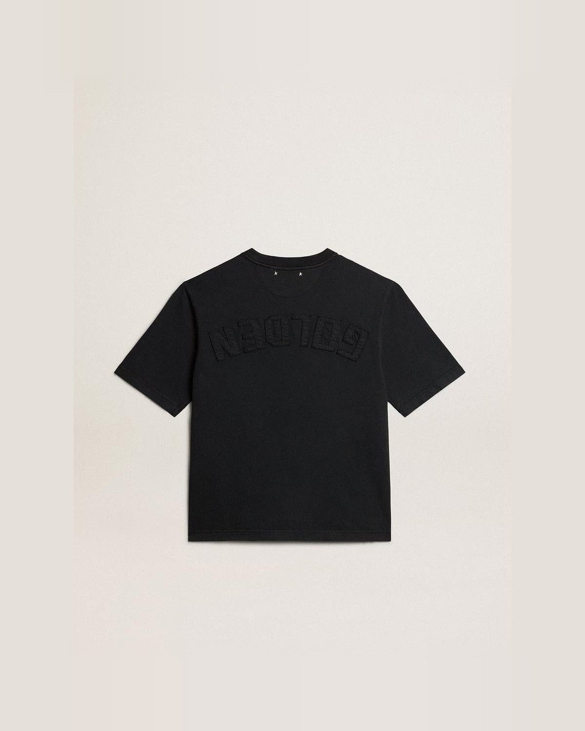 Golden Goose Logo Patch T-Shirt in Washed Black
