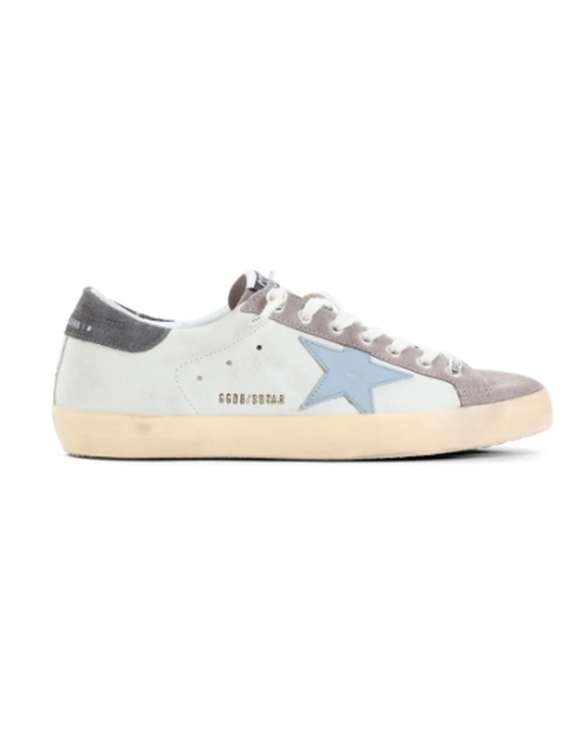 Golden Goose Super-Star Sneakers in Lilac Grey and Blue