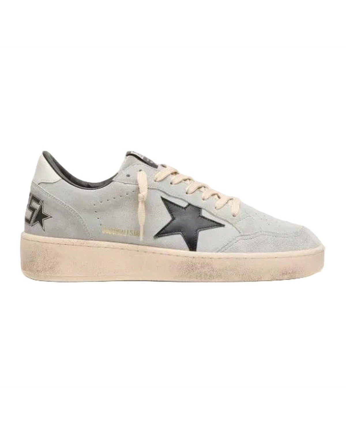 Golden Goose Ball Star Sneakers in Grey, Black and Cream